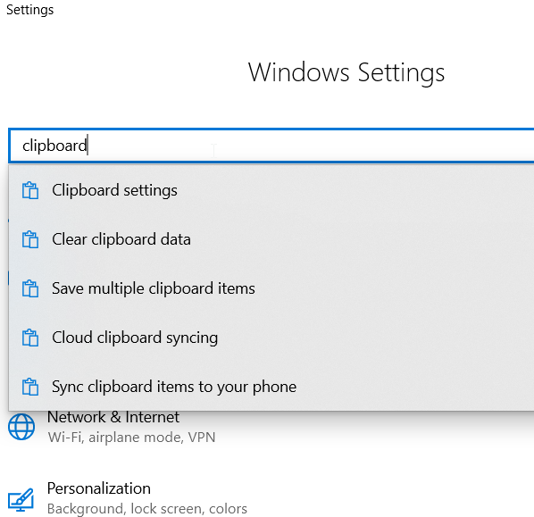 Windows 10 Enhanced Copy & Paste